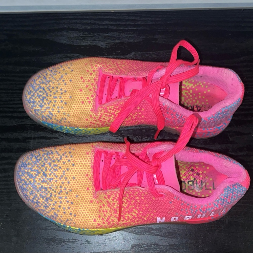 NOBULL Women's Multicolor Neon Glitch Training Shoes - Picture 3 of 9